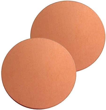 Zhengyyuu Brass Placa de cobre Folha de disco de alta pureza T2 Materiais para rebitagem, ferramentas de corte e todos os tipos de peças de precisão placa de papel alumínio de cobre