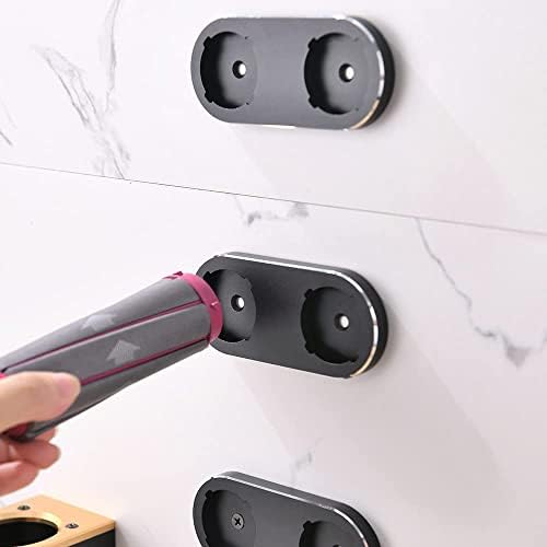 Suporte para montagem de parede para Dyson Airwrap Styler Hair Curling Iron Barrels and Bruncos, Rack de armazenamento de organizadores de metal, cifrado de ferro e acessórios Organor Rack, adequado para o salão de cabeleireiro de banheiro de quarto em casa