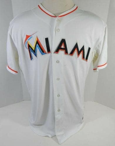 Miami Marlins Harris 10 Game usou White Jersey DP13788 - Jerseys de MLB usados ​​no jogo