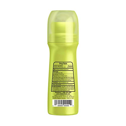 BAN PODENTE Antiperspirante invisível em pó fresco, desodorante roll-on para mulheres e homens, proteção da umidade das axilas, com ingredientes de combate a odores, 3,5 onças