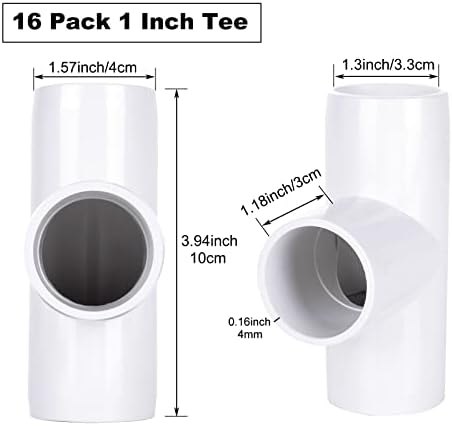 Adaptador de encaixe de tubo de camiseta de 1 polegada de 1 polegada de 1 polegada, acessórios de tubo de 3 vias de pvc.