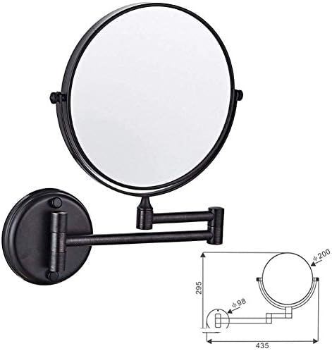 Deleto Makeup espelho de 8 polegadas espelho de parede giratória de 8 polegadas, estendendo o barbeador dobrável de banheiro, maquiagem