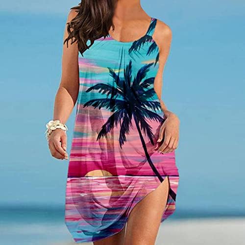 Miashui Vestido de verão casual para mulheres Mulheres Casual Casual Fashion Beach Férias de praia Vestido de verão feminino com