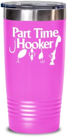 Hooker de meio período Funny Love Fishing Fisherman Gift Tumbler Travel Coffee Caneca