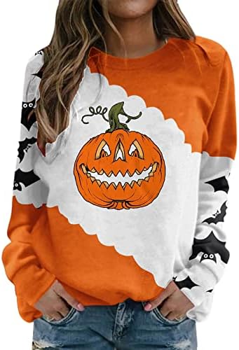 Digital Underground Roupos Sweatshirt Para feminino Prind Halloween O Pescoço Sorto Moletom Selto Sem Capuz