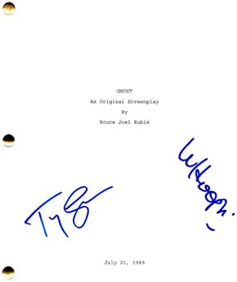 Whoopi Goldberg e Tony Goldwyn assinado Autograph - Ghost Full Movie Script - Demi Moore, Patrick Swayze, Egot, The Color Purple, The