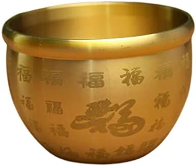 Magideal Novelty Piggy Bank Arranjos florais Art Craft Brass Feng Shui Bowl Treasure Bowl para casa de desktop de festa de casamento