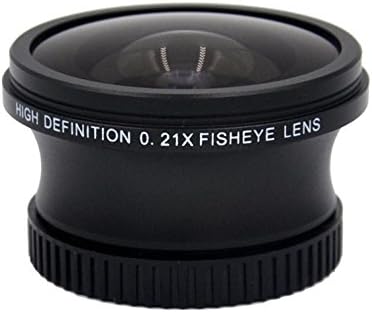 Sony hdr-pj30v 0,21x lente de olho de peixe de alta qualidade + anel de trampolim + nwv pano de limpeza de micro fibra