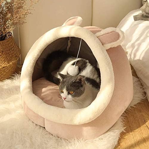 NC Sweet Cat Bed Casca quente Cesta de animais aconchegante Kitten Lounger Cushion House Tent da tenda muito macia para cães para cães para cavernas laváveis ​​Camas de gatos apartamentos de gato apartamentos