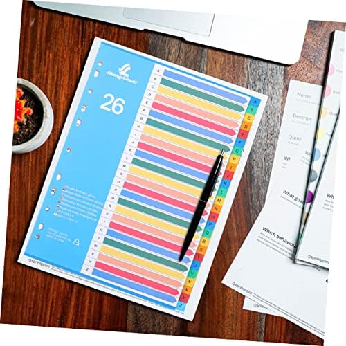 CIIEEO 46 ÍNDICE DE FOLAS LOUS Página A5 Pasta Binder Tabs Colorido Divisor Divisores Divisores A5 Divisores Separador Plástico colorido A4 Perfuração A5 Aestéticos Divisores estéticos