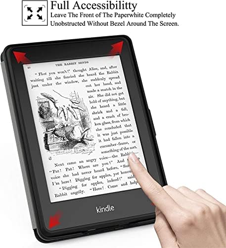 Emoitoo Ultra Light Case para Kindle Basic 10th Generation 2019, caso de proteção com design de correia manual com função automática