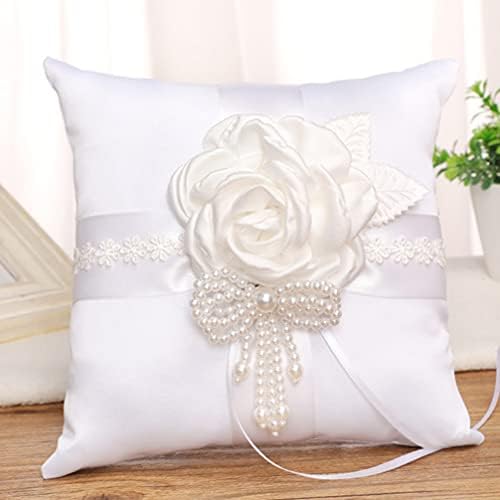 Abofan 1pc travesseiro romântico de flores elegante portador de anel de casamento travesseiro de portador de casamento