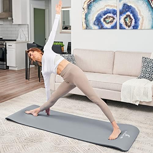 Prosourcefit extra grosso de tapete de exercícios de ioga, tapete de treino acolchoado para casa, tapete de ioga não-SIP para
