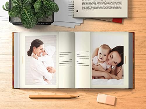 Álbum de fotos Design de abstrato com 100 bolsos, segure fotos de 4x6 polegadas, mangas de arquivo transparente de arquivo livre de ácido, foto de fotografia para figuras de bebê para casamento de família