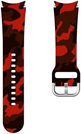 Koelin 2 Pack Silicone Camouflage Band para Samsung Galaxy Watch 4 44mm/40mm, clássico 46mm/42mm/Galaxy Watch 3 41mm, 20mm Soft No Gaps Design Sport Strap for Mulher Men