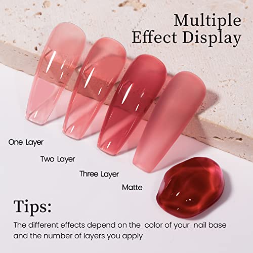 MEGIOR JELLY GEL POLLEY 15ML Blush Pink Gel Polish Translúcido Mergulhe em Gel de esmalte neutro de esmalte UV para manicure