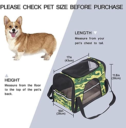 Portador de animais de estimação Camouflage Imprimir portadores de viagem para animais de estimação para gatos, cães de