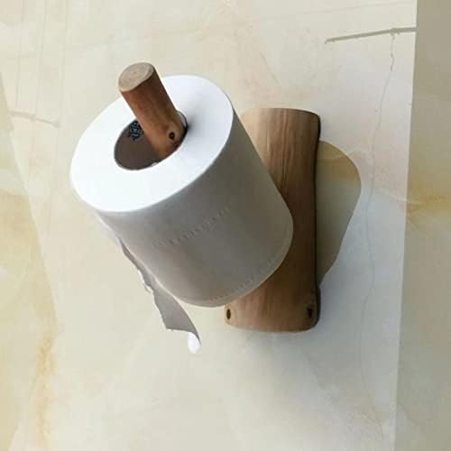 Highbwoo Farmhouse Toilet Papel Solder - 2 pacote, rústico de suporte de higiênico de montagem em madeira marrom rústica para decoração de banheiro