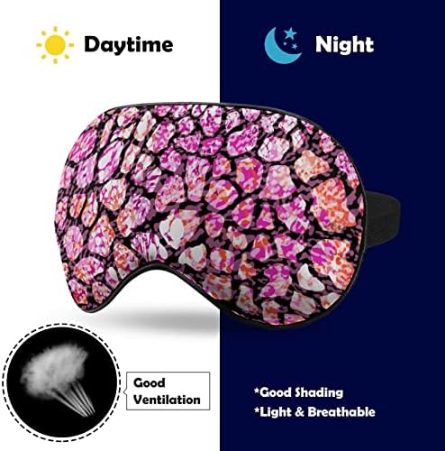 Animal Crackle Funny Sleep Eye Máscara de olho macio coberta de olho com sombra noturna de cinta ajustável para homens