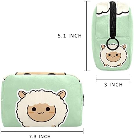 Tbouobt Bolsa cosmética para mulheres, bolsas de maquiagem Bolsa de higiene pessoal espaçosa presente de viagem, ovelha de animal