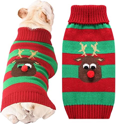 Doggystyle Dog Cat Christmas Sweater Boy Girl Girl Feia Rena Xmas Roupas de Pet Facy Facy Facy Novo Presentes para pequenos cães
