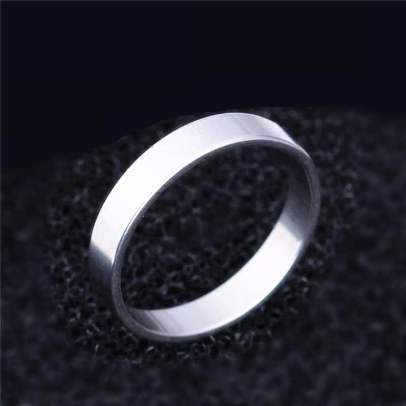 Kolesso 316l 4mm Rings Tiny Band Ring para homens e mulheres moda prata cauda anel-80286