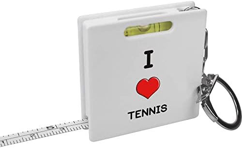 Azeeda 'eu amo tênis' fita de chaveiro/ferramenta de nível de espírito