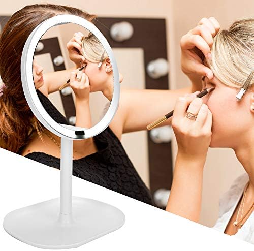 Espelho cosmético de Yosoo com 10x de ampliação de indução de LED, USB ou potência da bateria recarregável, espelho portátil