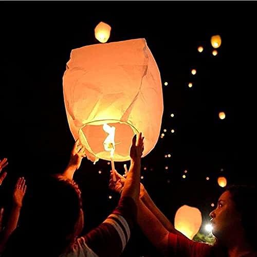 20pcs Decorações de papel chinês/japonês Lanternas de papel flutuante para casamentos, aniversários, festas e eventos pendurados em lanternas de papel