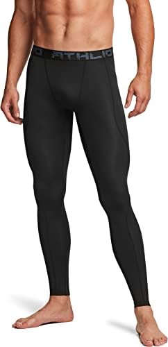 Athlio 2 ou 3 pacote calças de compressão masculinas com calças justas Leggings de treino, esportes técnicos secos e seco BaseLayer