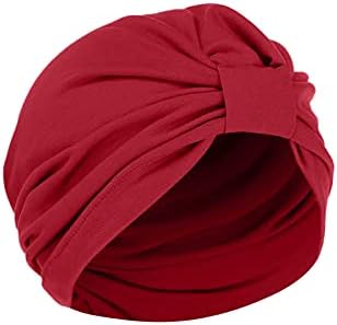 Cabeça de turbante envolve o capô pré-amarrado para dormir turbantes de tabela de turbante Twisted Twisted Turbans para mulheres