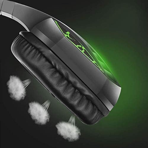 Fone de ouvido de jogo USB de 3,5 mm, fone de ouvido a surround estéreo com microfone de redução de ruído e efeito de luz para laptop