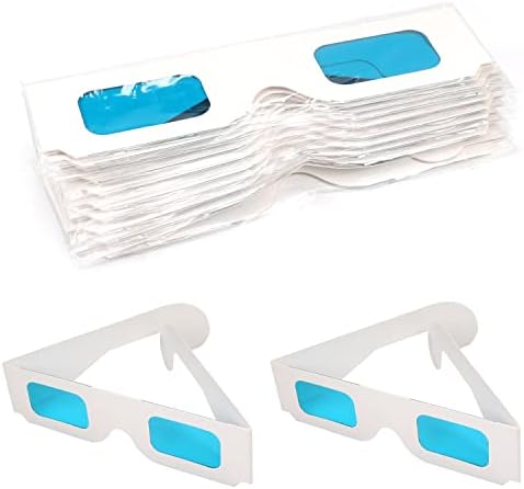 OTHMRO 10PCS DURÍVEL 3D Estilo de estilo 3d Visualizando óculos de jogo 3D Viculturas de jogo azul-azul 3D Lente de