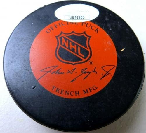 Bernie Nichollls assinou o hóquei autografado Puck Los Angeles Kings JSA UU52300 - Pucks de NHL autografados