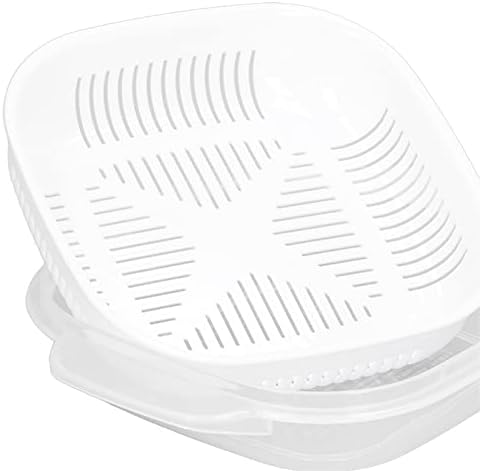 Tyenaza 2pcs Bento Box, recipiente de armazenamento de alimentos reutilizáveis ​​e destacáveis, caixa de armazenamento de geladeira para acampamento de viagem para escritório em casa