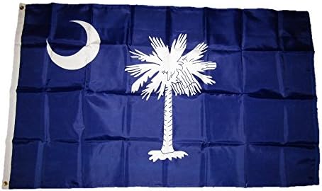 AES 3x5 Estado da Carolina do Sul SC 210D Bandeira de Nylon 3'x5 '2 clipes
