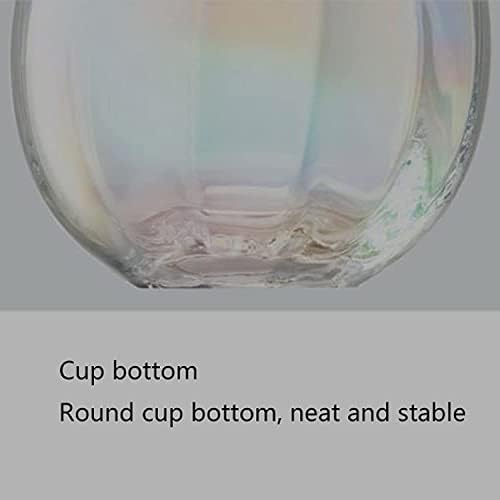 Copo de vidro de vidro de 2 peças de cristal copo de copo de vidro colorido de pêlo de pêlo de vinho de vidro de vidro de