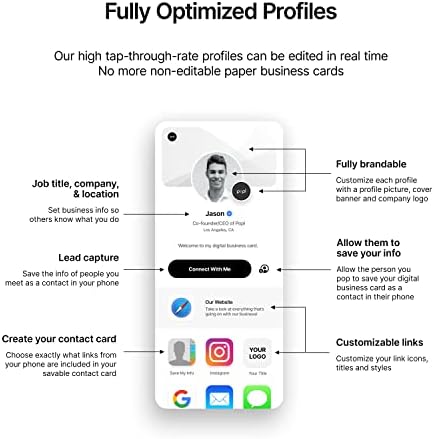 Cartão de visita digital do Popl Metal - cartão de rede Smart NFC - Toque para compartilhar - iPhone & Android