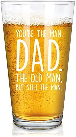 Presente de pai - você é o homem pai, o velho, mas ainda assim o homem de cerveja, 15 onças de cerveja especial cerveja de cerveja para pai pai novo pai marido amigo, ótima ideia de presente para o Natal do dia do dia do Natal