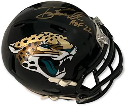 Tony Boselli assinou o mini capacete de Jaguars autografados com 22 Inscrição JSA - Capacetes NFL autografados