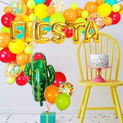 Cactus Party Decorações - 86 Balões de látex de pacote Cactus Balloon Garland Strip Set para materiais de festa de lhama, festa de aniversário de cacto, decorações de chá de bebê de cacto, decorações de festa de festa