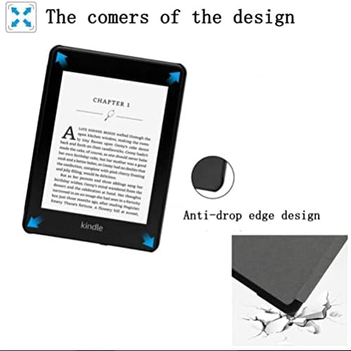 Caso de fólio shzrgarts para o novo Kindle - capa de couro em estilo de livro com sono/wake automático, abstrato lua brilhante