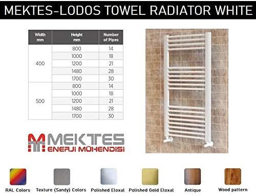 Mektes - Radiador de toalha de design de alumínio hidrônico Lodos