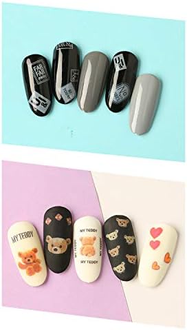 Adesivos fofos de urso, adesivos de unhas de designer autoadesivo para mobilões de arte de unhas de garotas, teddy urso