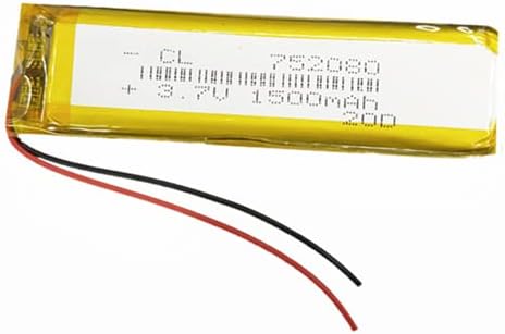 1PC 752080 3,7V Bateria de polímero de 1500mAh com bateria recarregável PCM