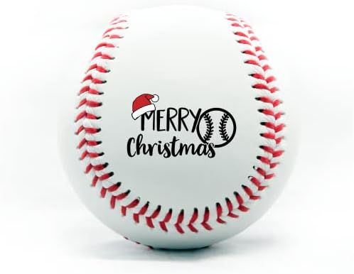 Baseball impresso personalizado de Natal - Melhor temporada de férias Presente impresso beisebol personalizado - Tamanho oficial - Festas