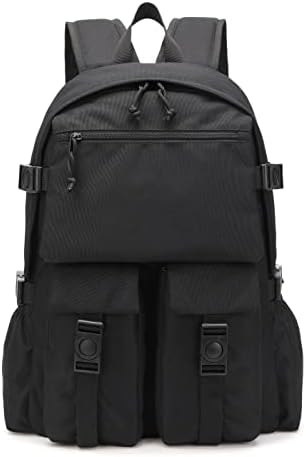 Shaelyka Lightweight 15.6inChes Laptop Mackpack Para homens e mulheres, mochila de viagem resistente à água para esportes, 12 bolsos da Backpack da faculdade, preto