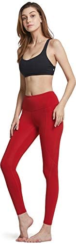 Athlio 2 ou 3 pacote de calças de ioga de cintura alta com bolsos, trepings de barriga de barriga Leggings, calças justas