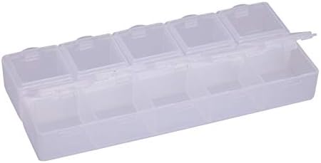 2Tomato Enviamento de transporte 2pcs Clear Retângulo Caixa de armazenamento de plástico 15 Slots Slots Small Compartment