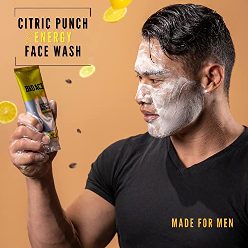 Bad Ace 2-In1 Ravelha Creme e Vitamina Face Wash Duo | Cuidados com a pele coreanos, kit de cuidados com a pele masculinos e cuidados com a pele | Conjunto de creme de barbear e hidratante